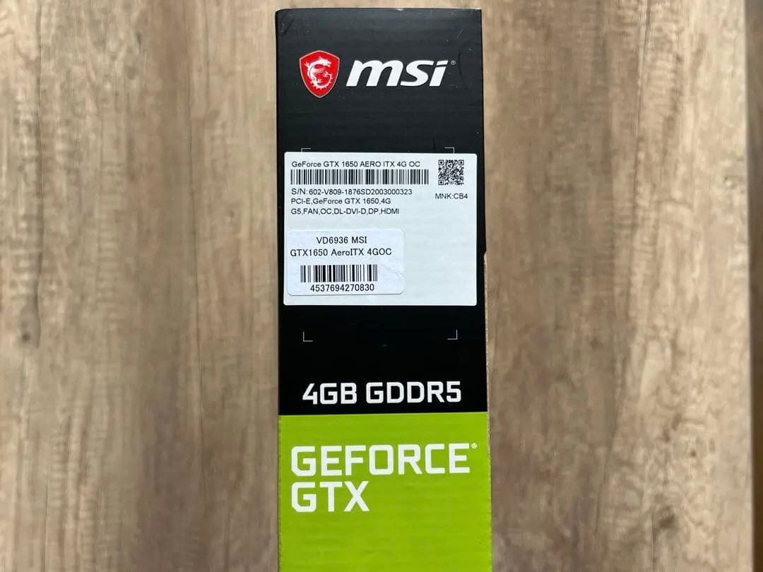 MSI AERO ITX 4GB GDDR5 GTX1650 中古品