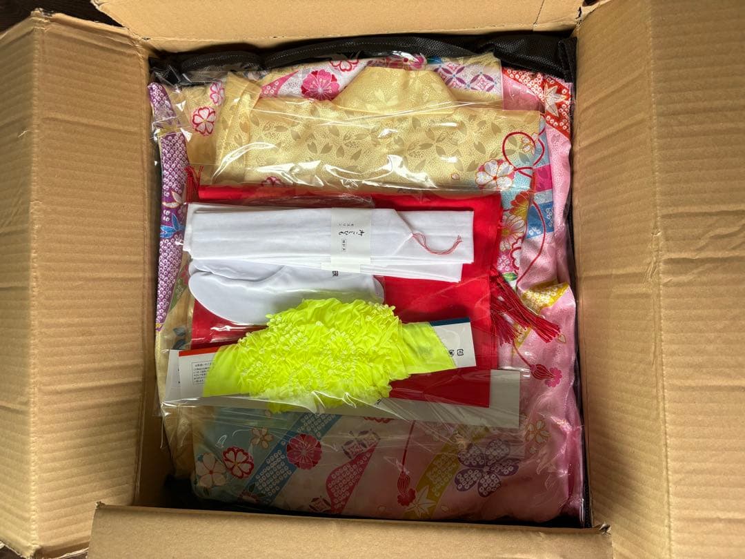 豪華な絵羽四ツ身　七五三　7歳　フルセット