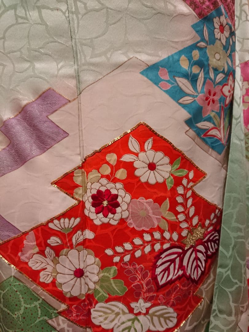 個性派振袖コーデセット振袖セットセミアンティーク振袖袋帯セット大正ロマン刺繍