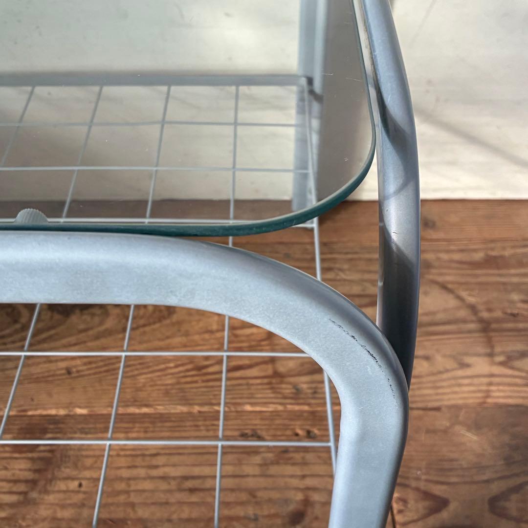 ガラス センターテーブル ミッドセンチュリー スペースエイジ