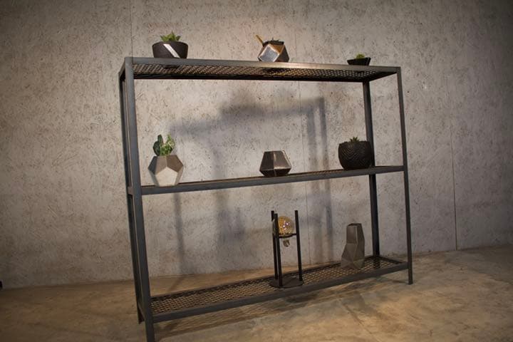 シンプルなアイアンラック リビング相性バッチリ 植物棚や飾り棚.オーダサイズ◎