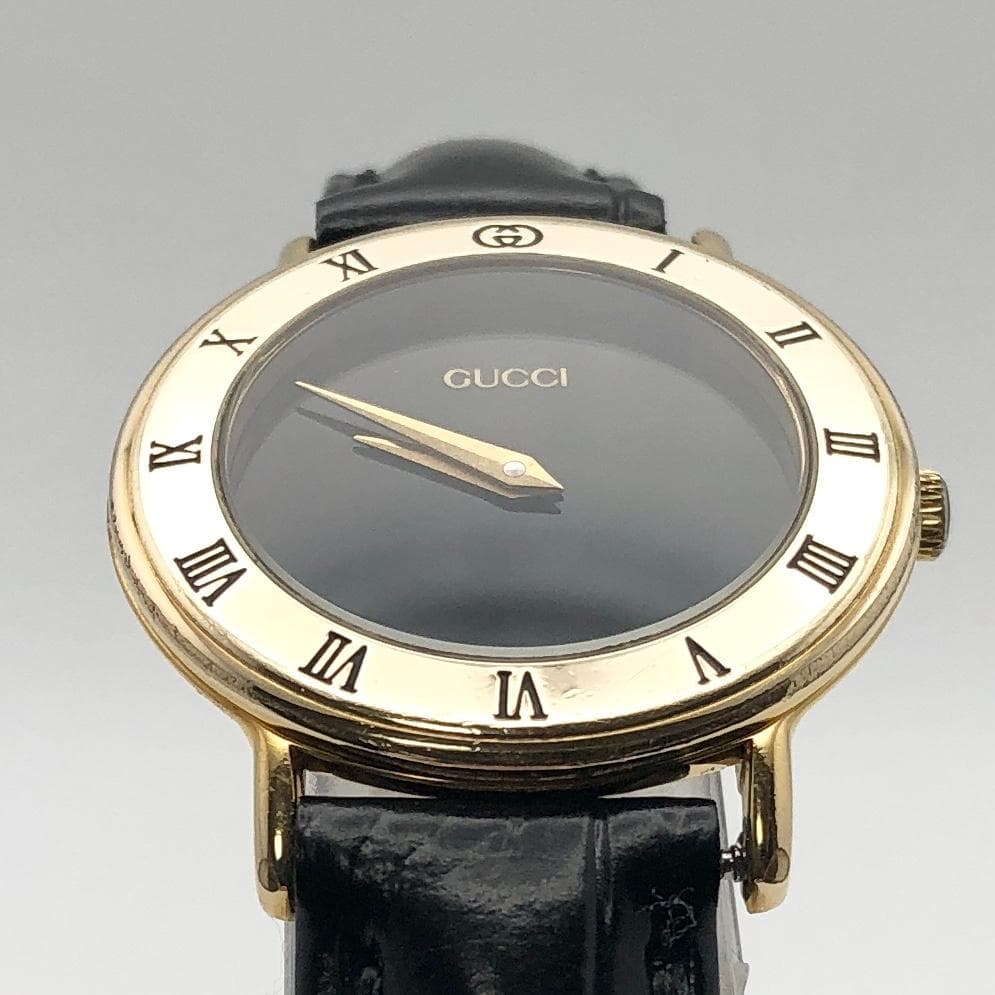 美品・稼働 GUCCI グッチ 3000.2.L ゴールド レディース 腕時計