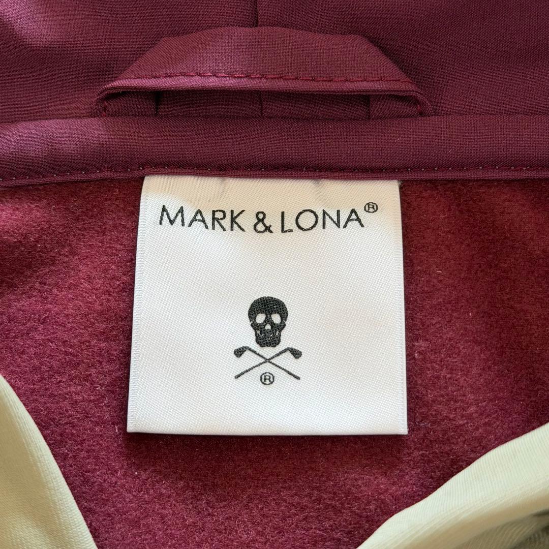 マークアンドロナ　ジップパーカー　スカル　ストレッチ　グリーン系　ゴルフウェア