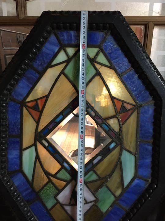 和製ステンドグラス   昭和初期　枠付き　アンティーク