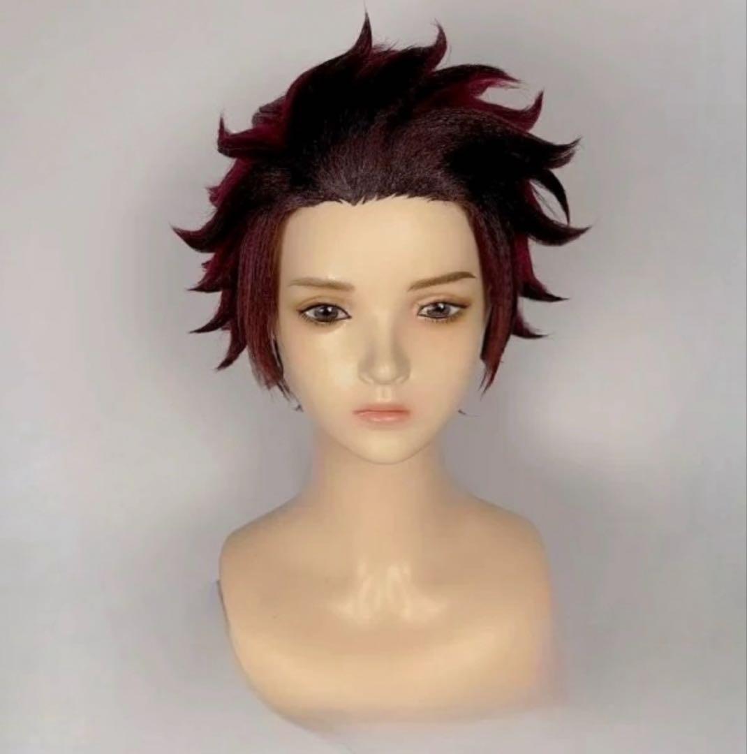 むいち 竈門炭治郎 セット済みウィッグ マネキン付き