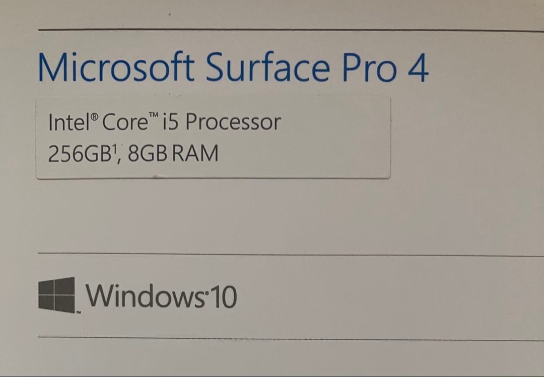 Windowsタブレット本体 Microsoft Surface Pro4 256G