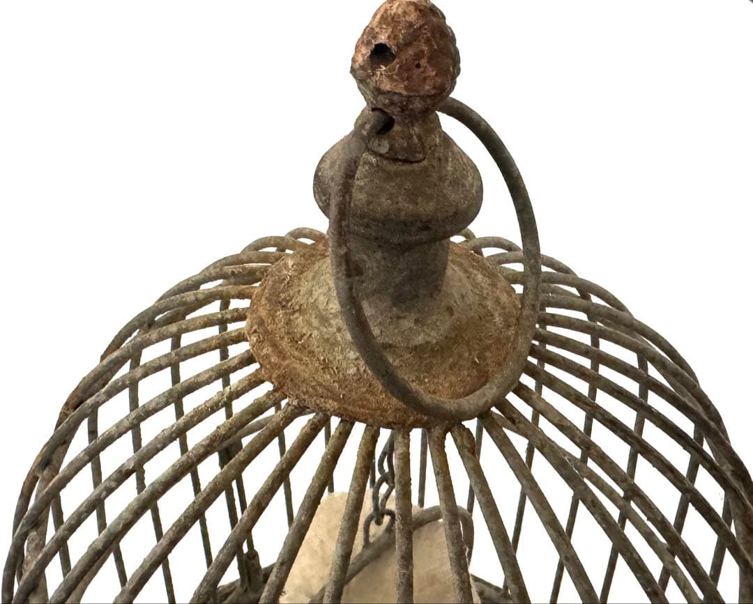 アンティーク鳥カゴオブジェ フクロウオブジェ付 undercover