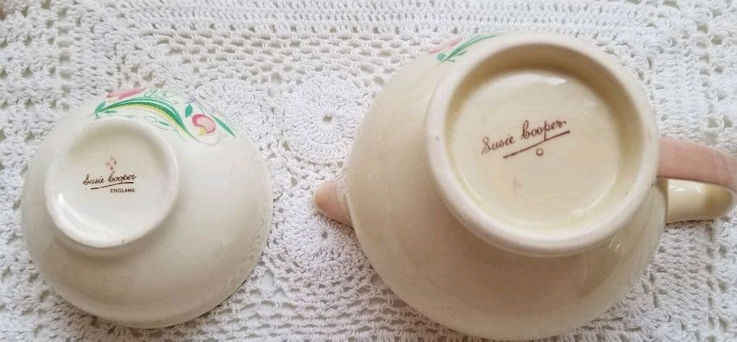 スージークーパー❤️希少ドレスデンスプレイ ピンク☆イギリス アンティーク