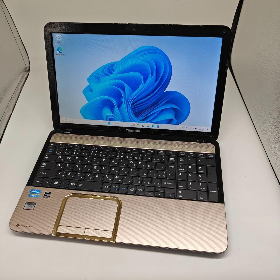 【東芝】T552 高性能i7 SSD256GB 16GB ゴールド ノートPC