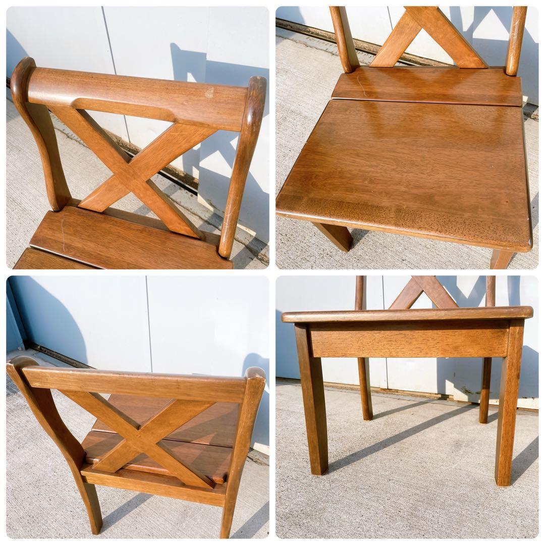 【美品送料込】フランスベッド ウッドチェア 木製ダイニングチェア 2脚セット