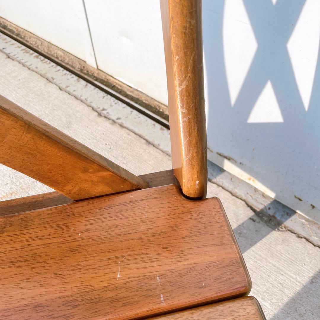 【美品送料込】フランスベッド ウッドチェア 木製ダイニングチェア 2脚セット