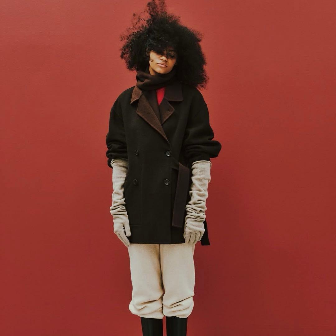 ATTISESSION ベルトコート Brown 38