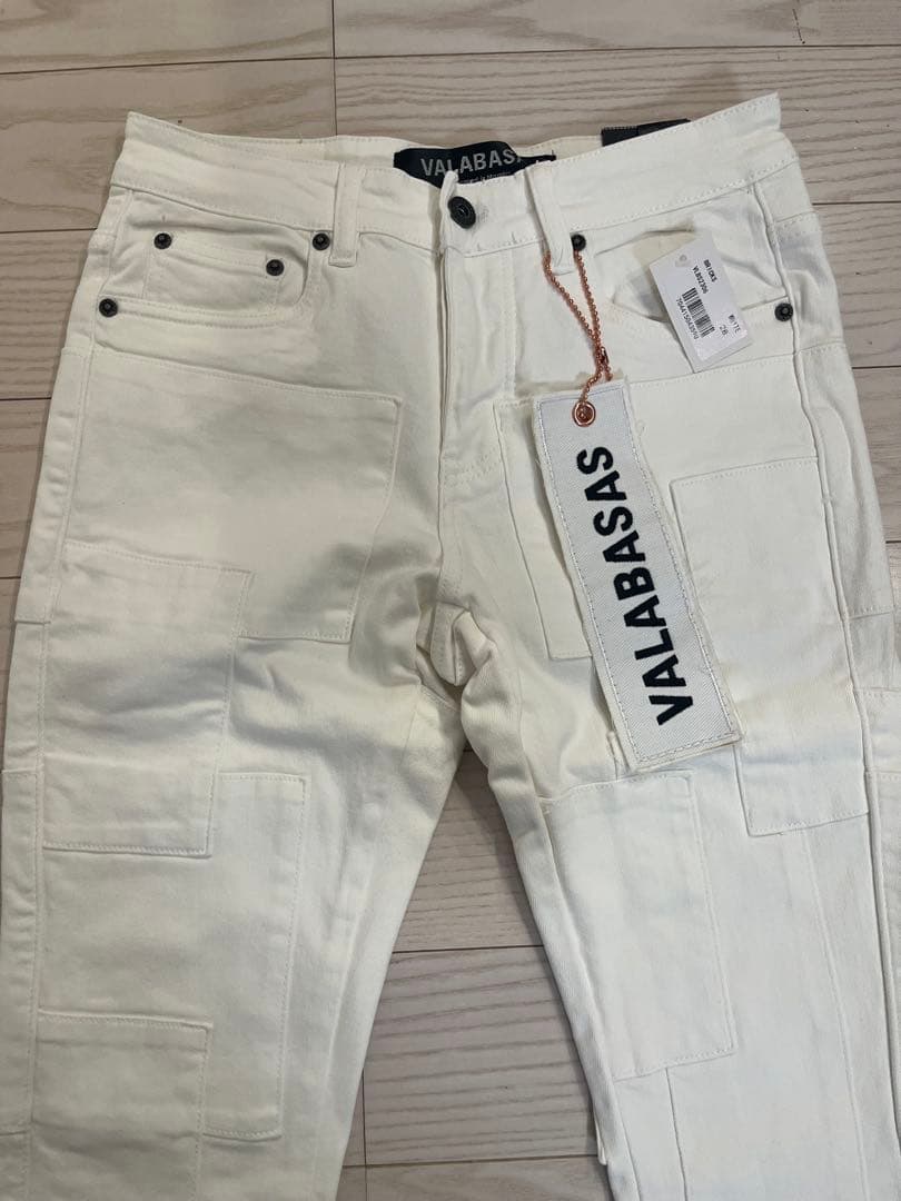 VALABASAS バラバサス スキニーフレアデニム ホワイト新品 28