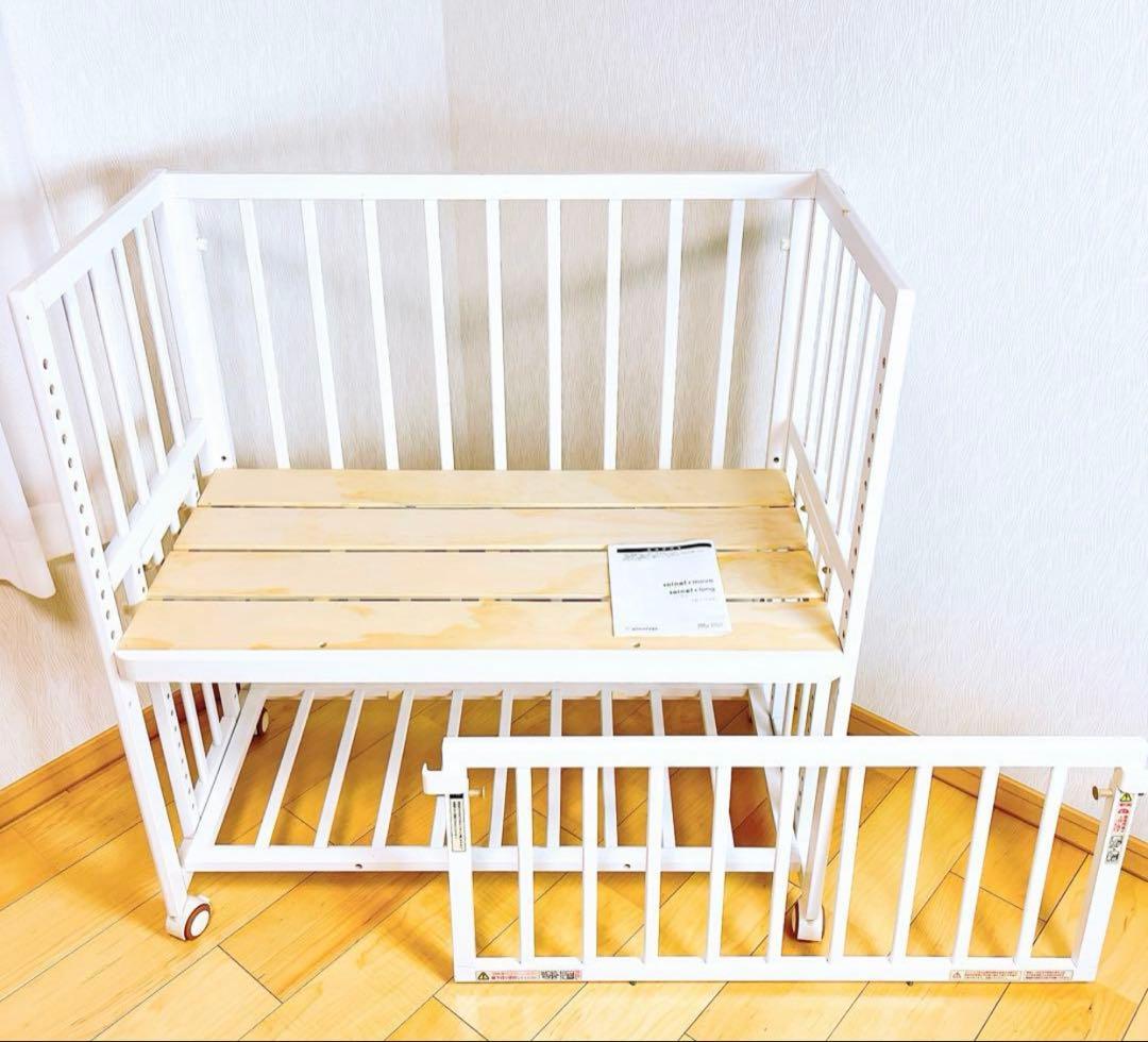 値下げ★そいねーる＋ ムーブ ベビーベッド ホワイト