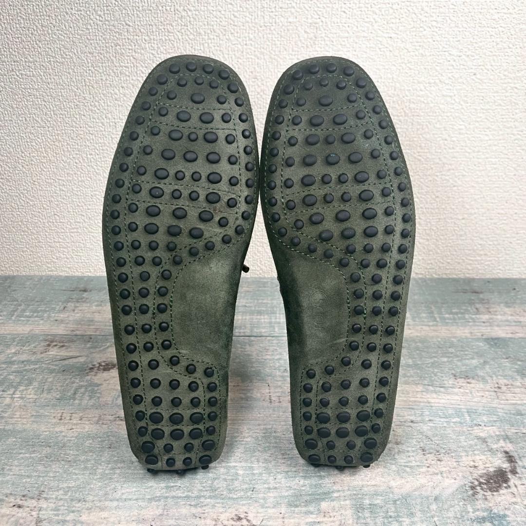 美品 TOD'S ドライビングシューズ スウェード モスグリーン