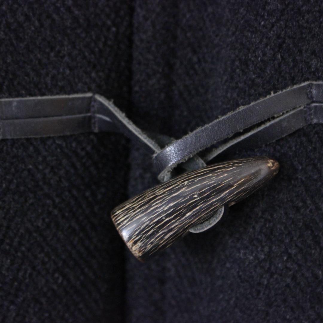 GLENMORE ヘリンボーン ダッフルコート Mサイズ ブラック ウール