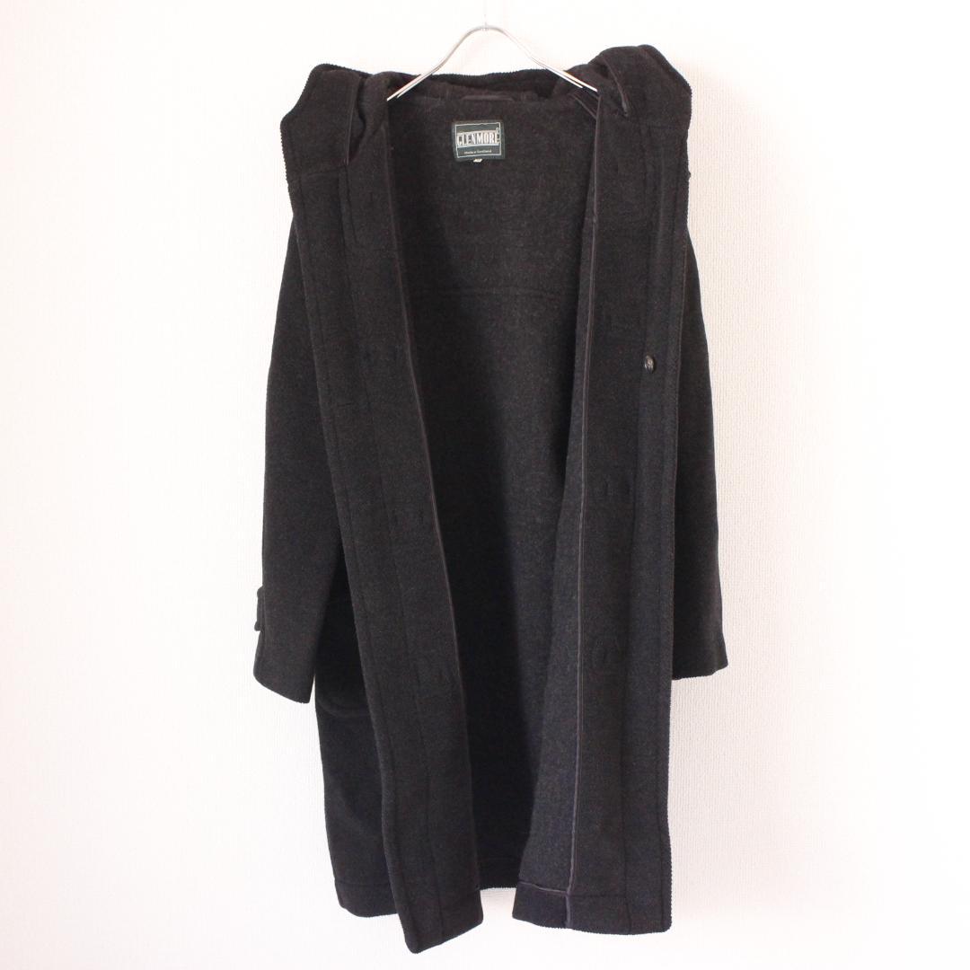 GLENMORE ヘリンボーン ダッフルコート Mサイズ ブラック ウール