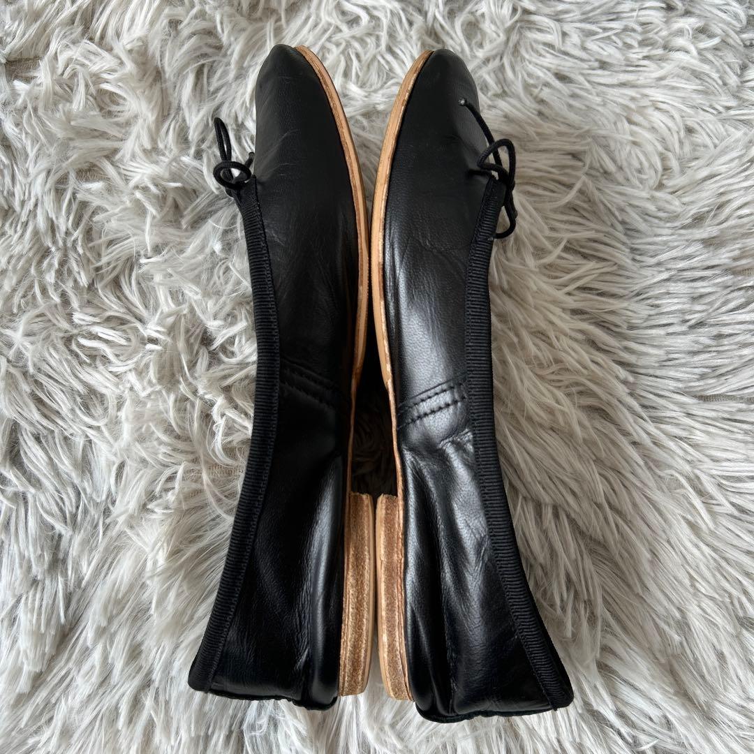 【美品】E.PORSELLI×FRAMeWORK 別注バレエシューズ ブラック