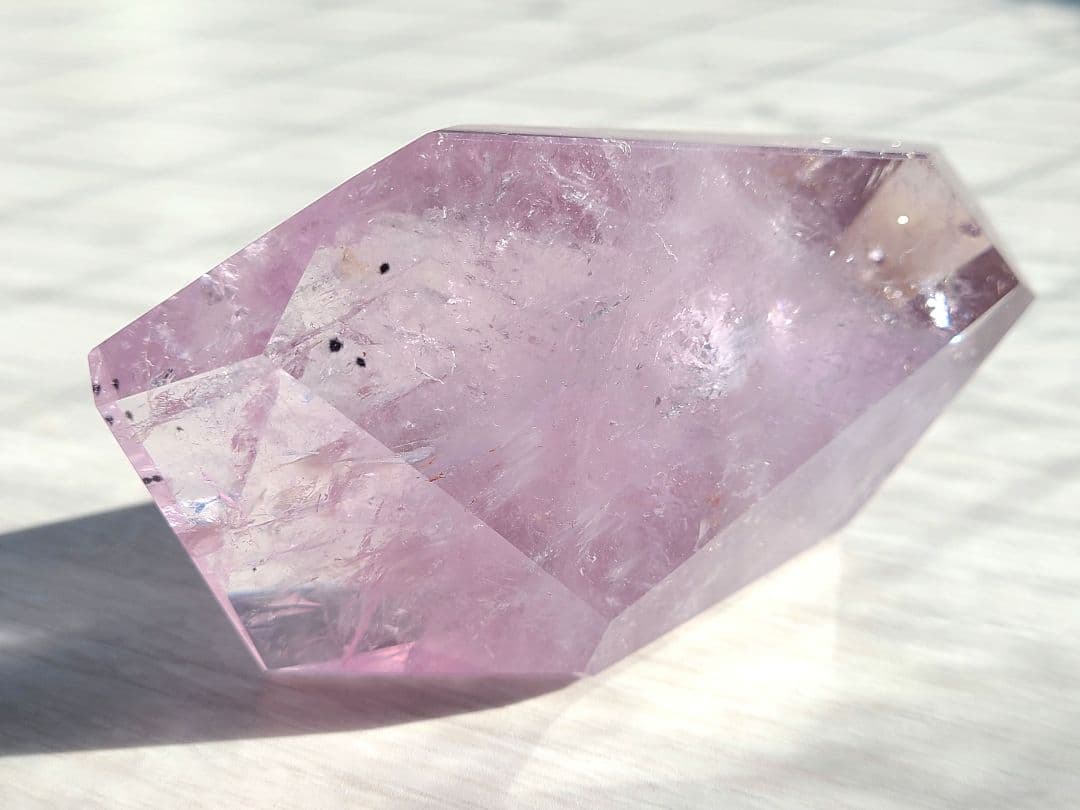 稀少◆ロマネサイトインアメジスト◆天然石置物　紫水晶　ディスプレイ　コレクション