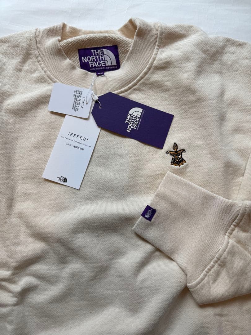 新品未使用ザノースフェイスパープルレーベル13オンスモックネックスウェット日本製