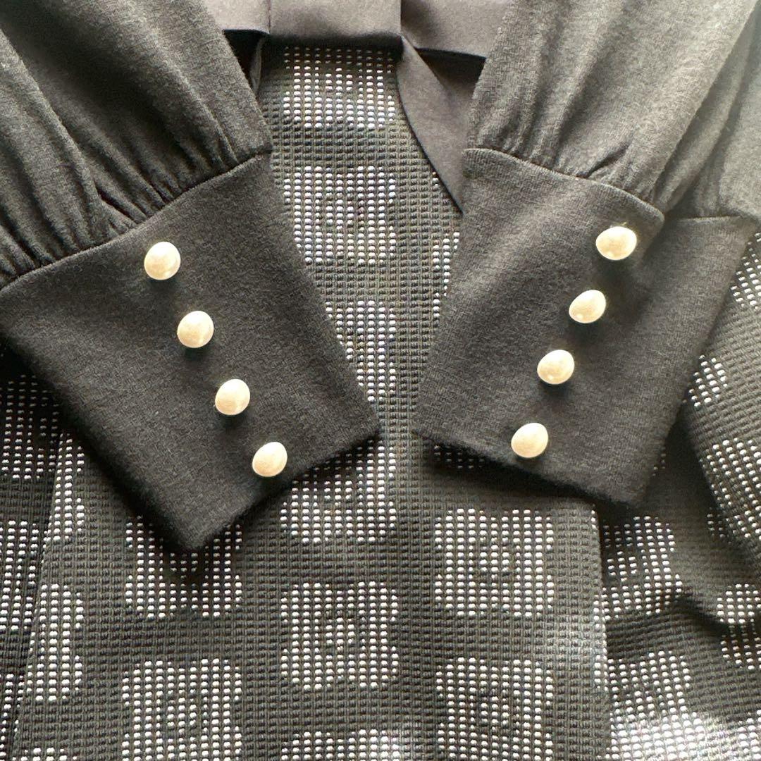 極美品 M’S GRACY エムズグレイシー リボン ワンピース 38