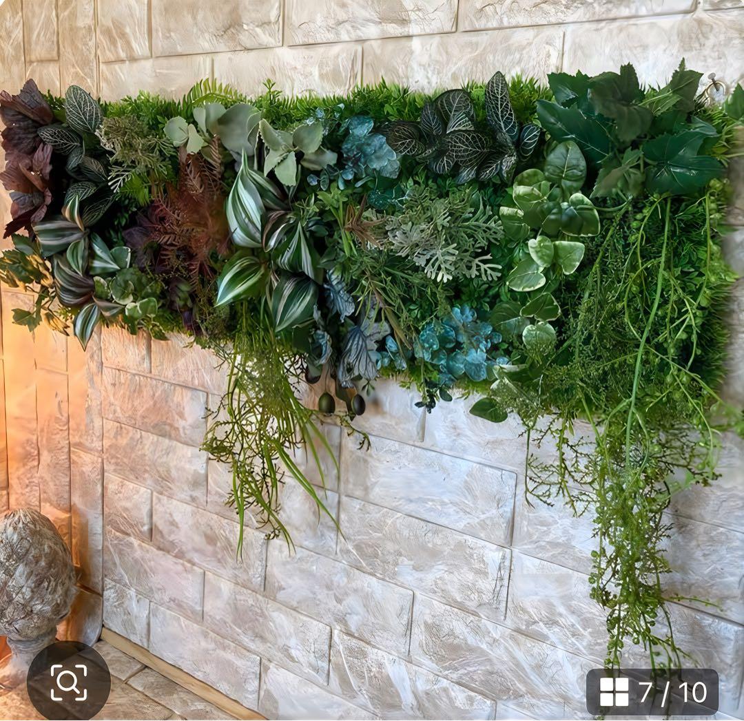 光触媒　人工観葉植物　ウォールグリーン　フェイクグリーン　壁掛けオーダー集444
