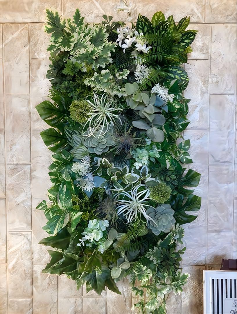 光触媒　人工観葉植物　ウォールグリーン　フェイクグリーン　壁掛けオーダー集444