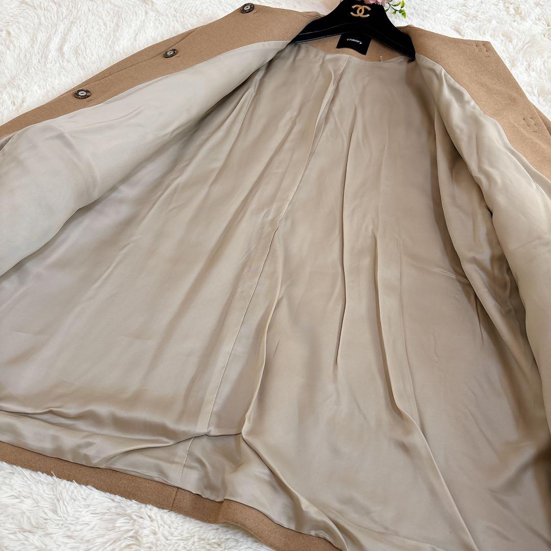 2024年モデル☆セオリー ウールメルトン ケープ コート キャメル