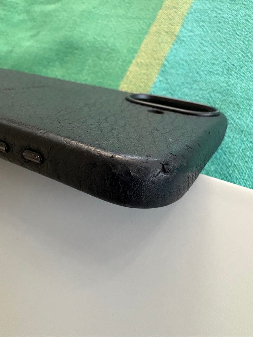 objcts.io レザーストラップ （カード）+ iPhoneケース 黒