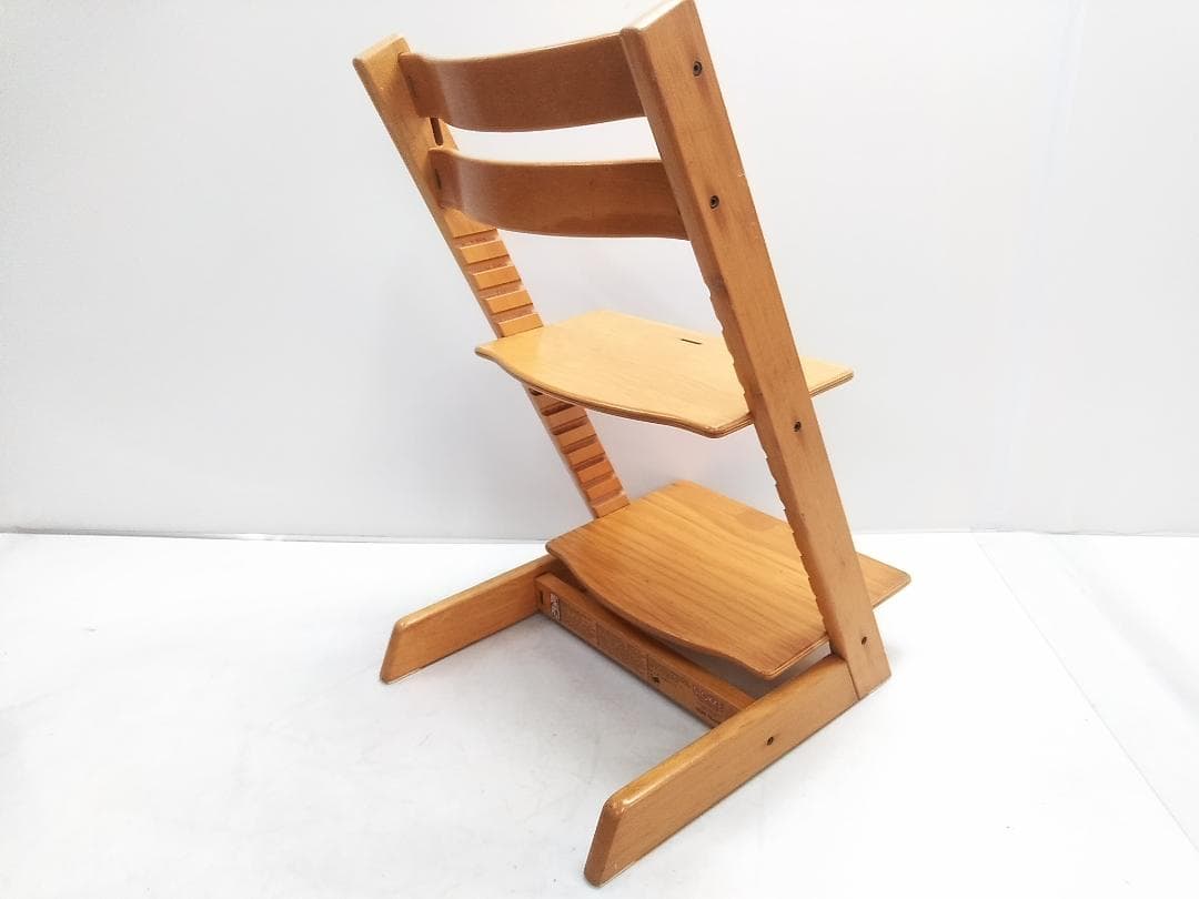 ストッケ トリップトラップ 木製 ハイチェア 高さ調節可能★