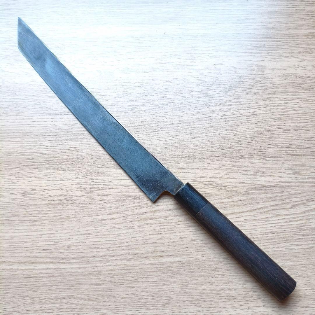 本種 実 切付柳刃 刀型 剣型 磨き 包丁