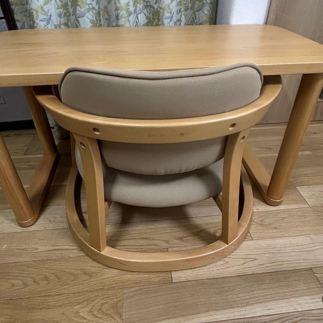 かに座PLUS パーソナルテーブル＆チェア　ロータイプ　　デスク　MUGEN工房