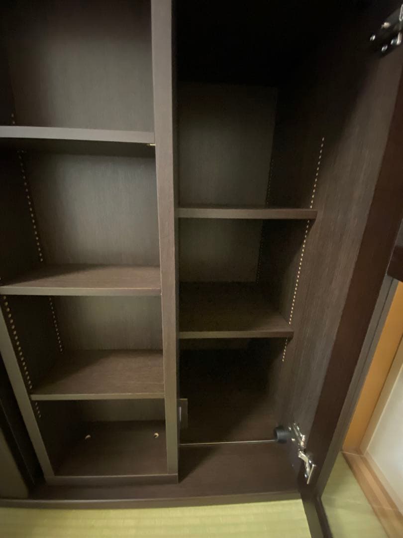 通販生活　スライド書棚300 ダークブラウン　カタログハウス