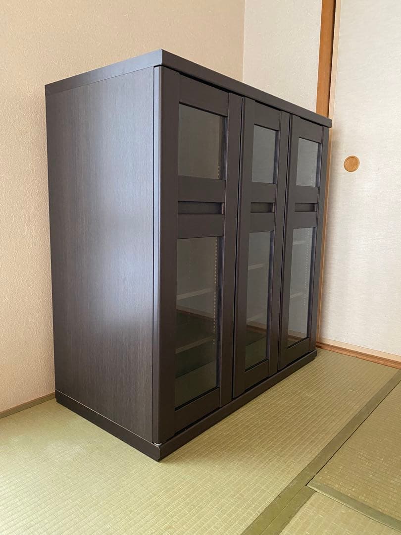 通販生活　スライド書棚300 ダークブラウン　カタログハウス