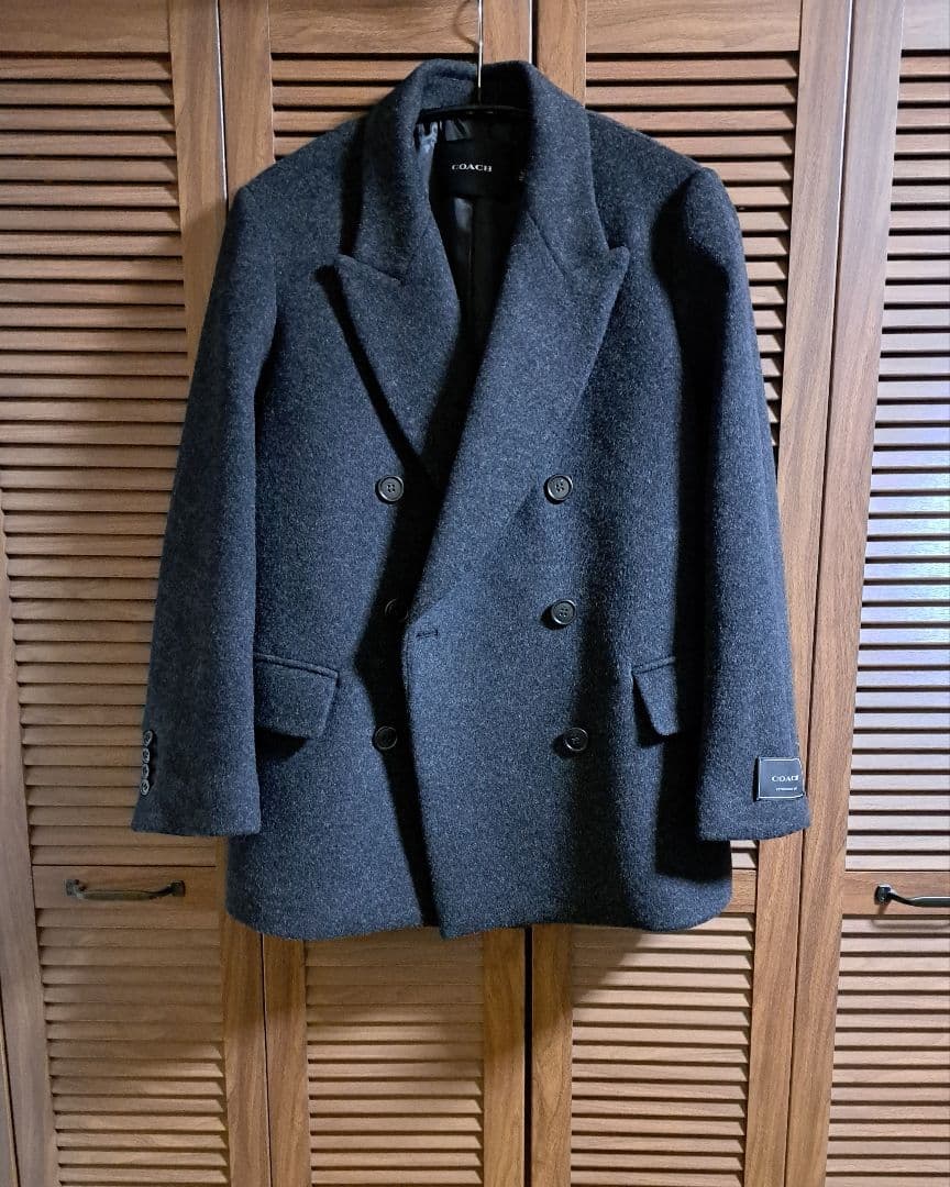美品 COACHショートコート