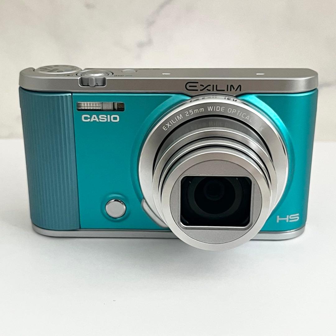美品 CASIO EXILIM EX-ZR1800 水色 ブルー コンデジ