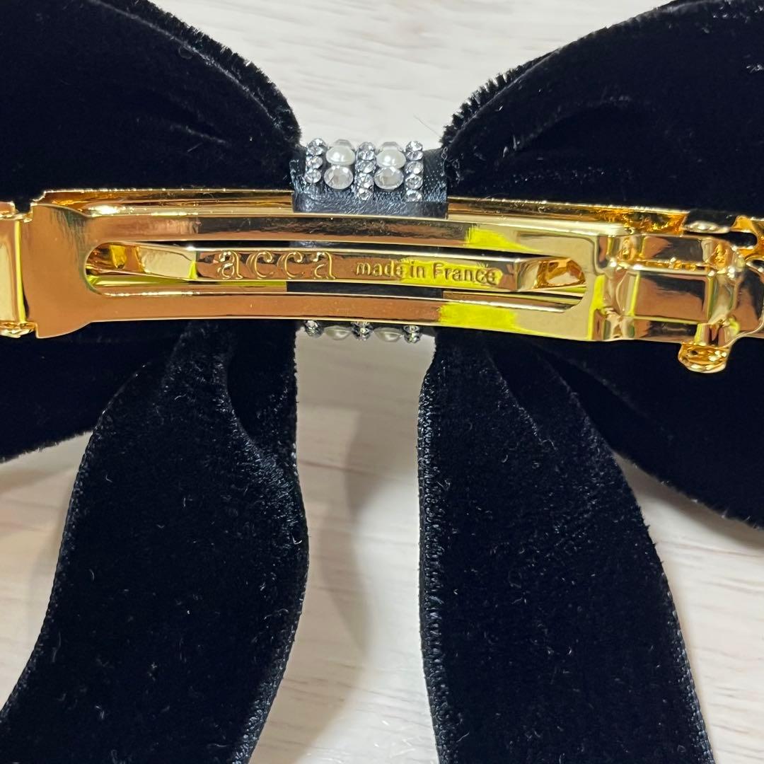 ACCA アッカ ベルベットシルクリボンバレッタ