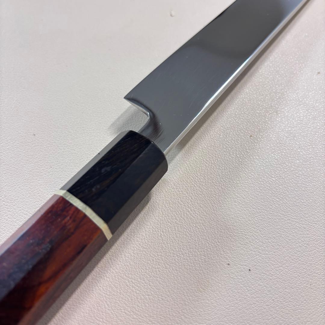 270mm 柳刃包丁 鏡面　天然木八角柄 刺身包丁 和包丁「全鋼」'.═