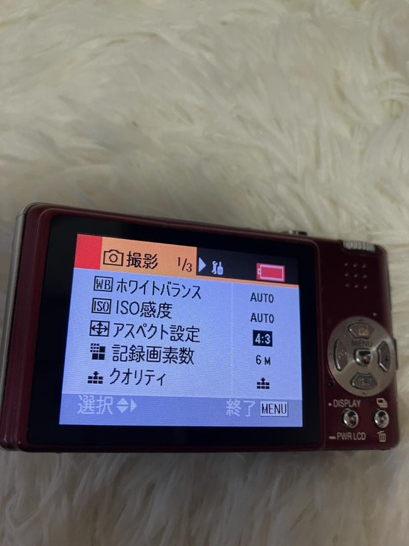 【動作確認済】Panasonic LUMIX DMC-FX9 デジタルカメラ　赤