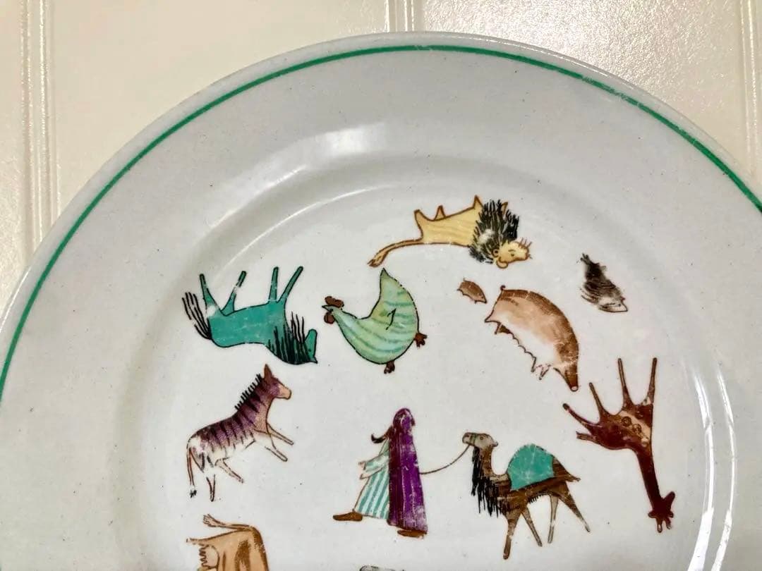 ARABIA Made in Finland アンティーク動物イラストの陶器皿