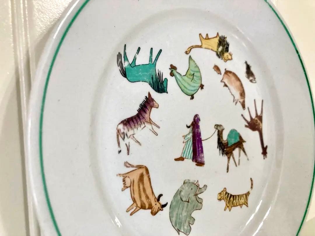 ARABIA Made in Finland アンティーク動物イラストの陶器皿