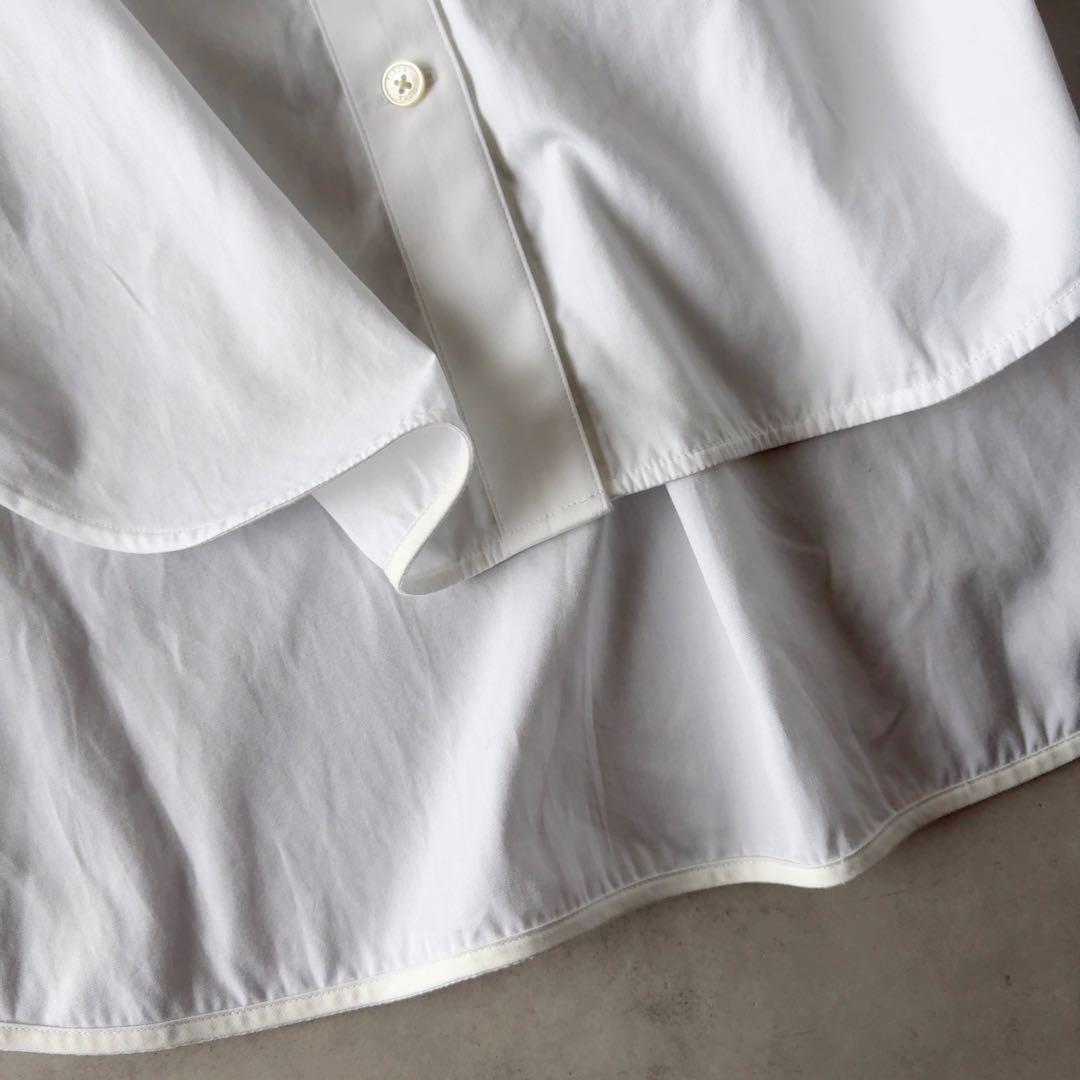 極美品　TICCA　定価25,300円　長袖　バンドカラー　ビブヨーク　シャツ