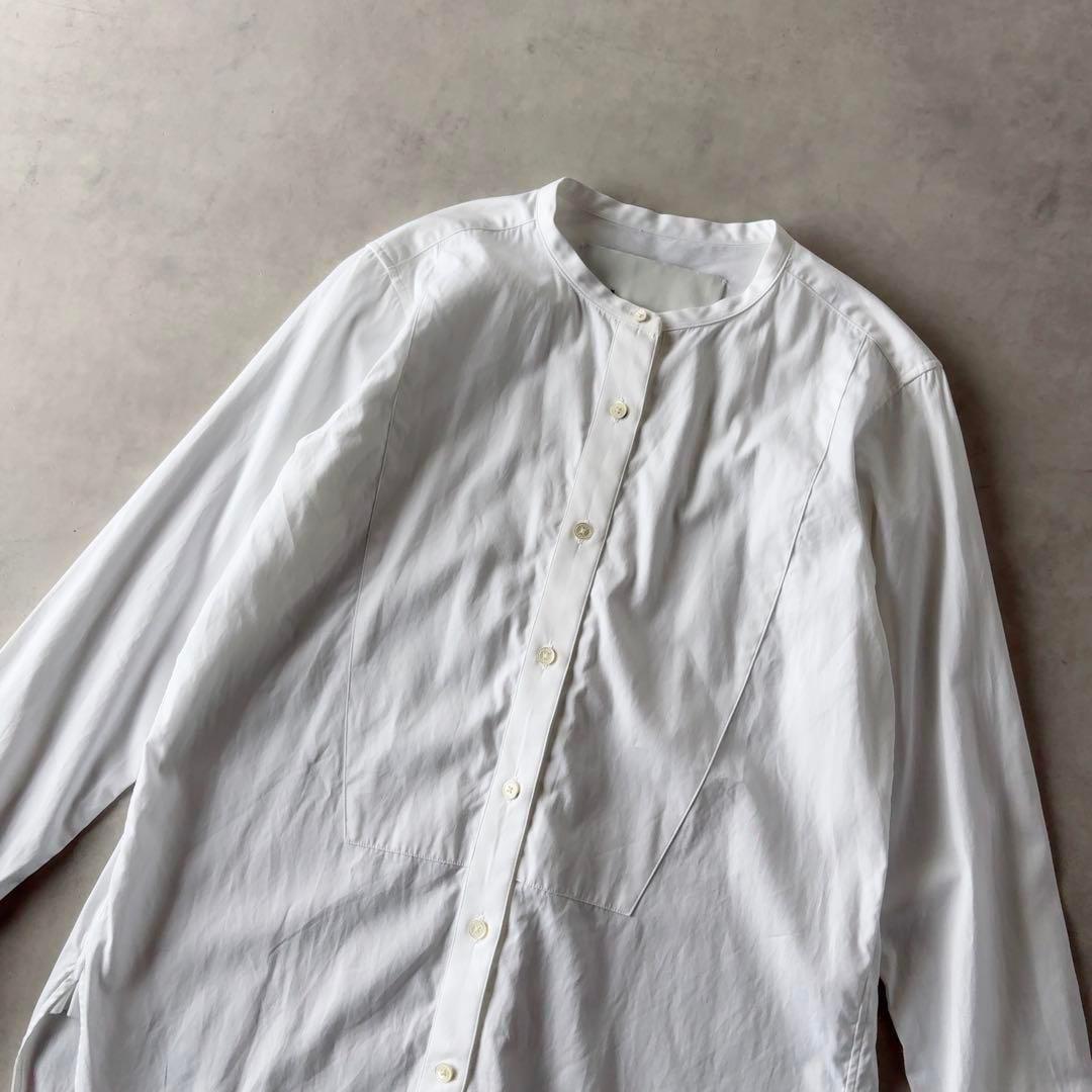 極美品　TICCA　定価25,300円　長袖　バンドカラー　ビブヨーク　シャツ