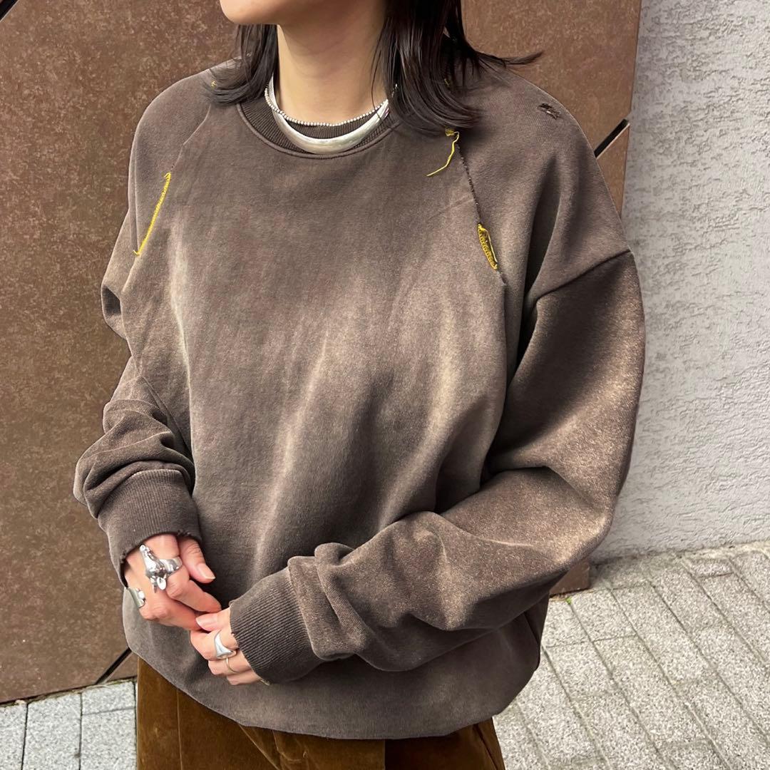 LAYAS/レイヤーズ　ダメージフウスウェット　ブラウン