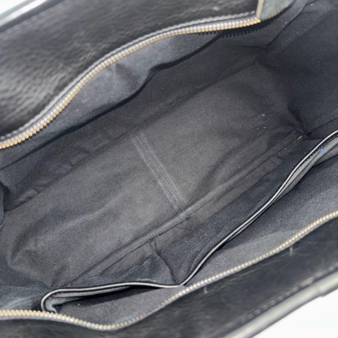 ✨美品✨　Felisi ビジネスバック　大容量　チャーム　ブラック　フルレザー