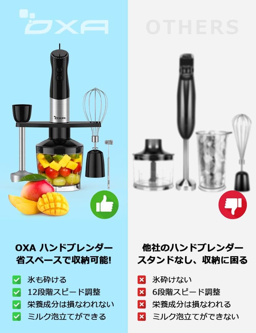 1台7役ハンドブレンダー 離乳食に便利