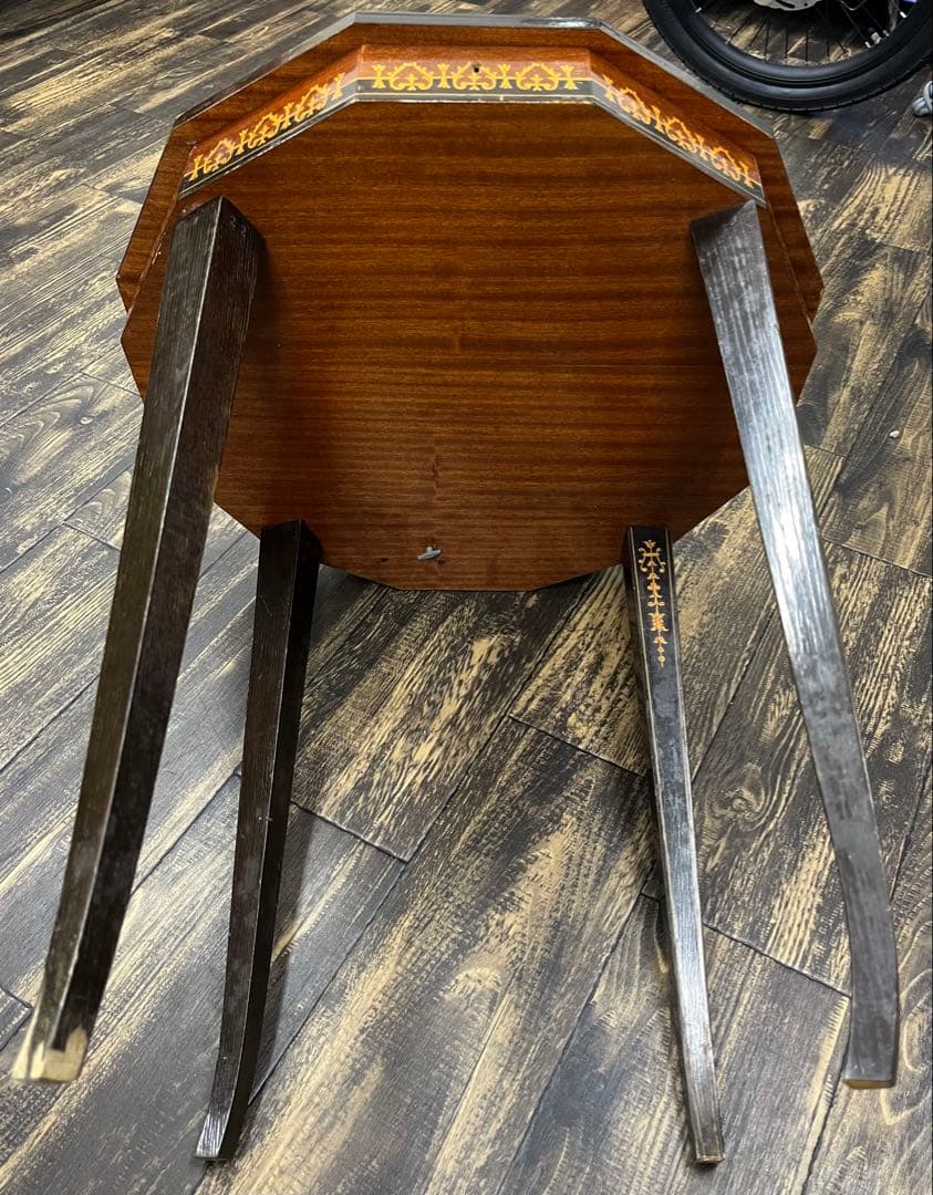 アンティーク オルゴール 天然木 ウッドテーブル 飾台 レトロ 収納 ビンテージ