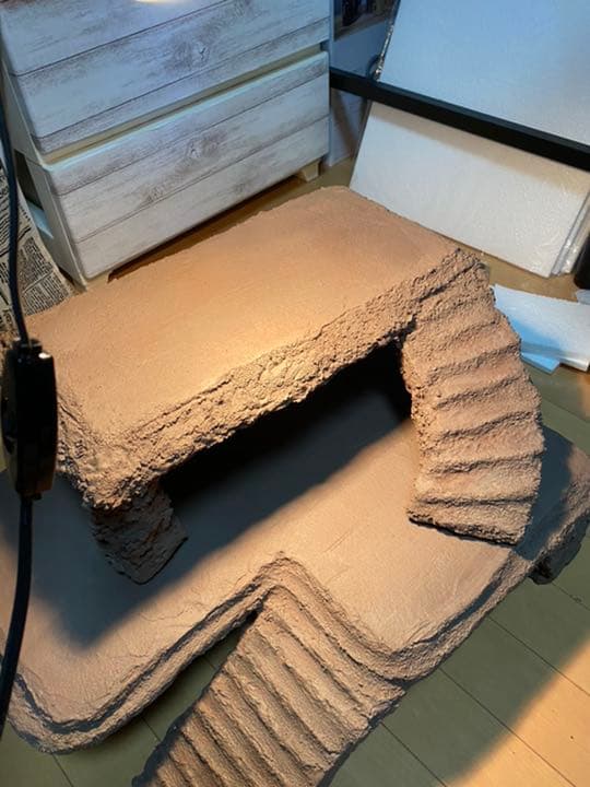 爬虫類シェルター、バックボード作成