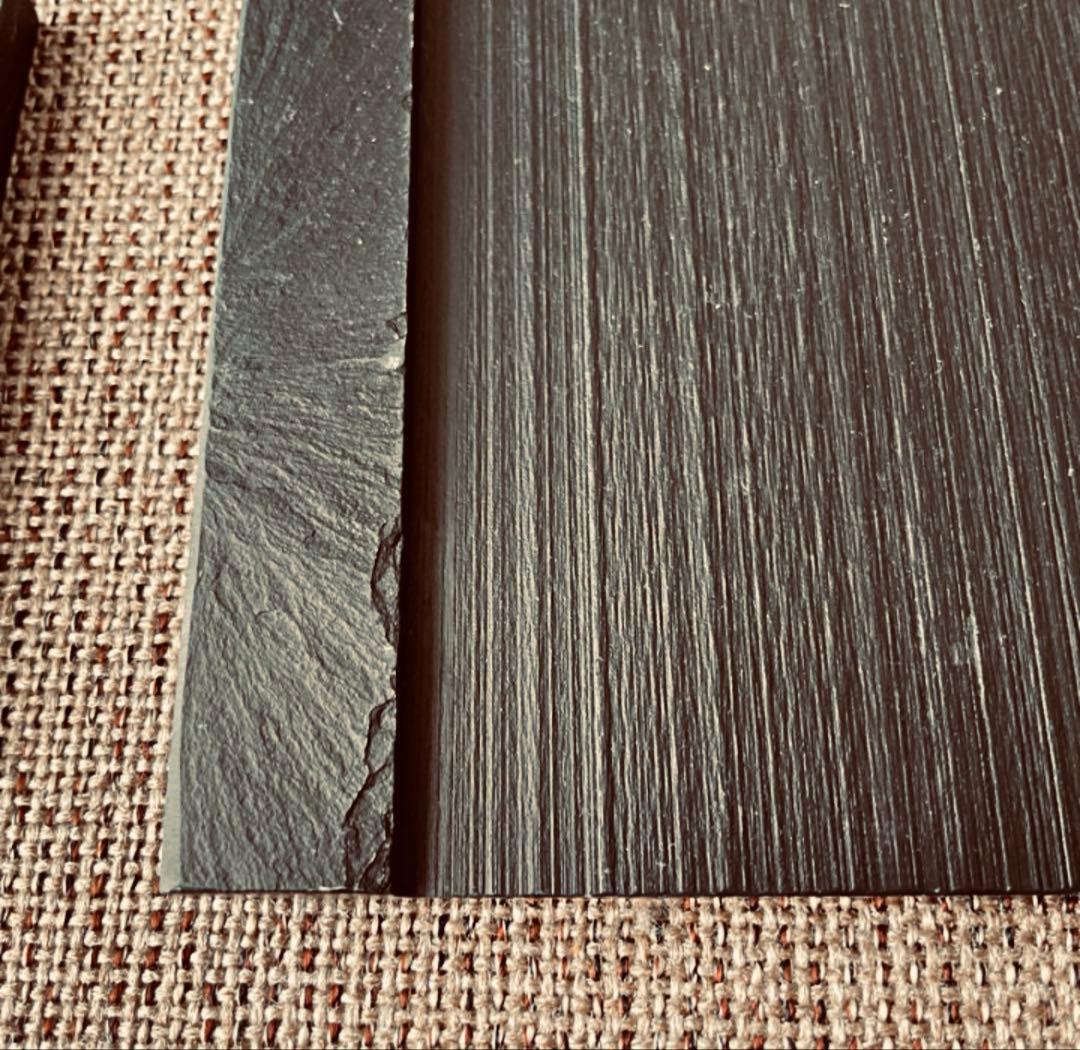 【未使用】まとめ売り＊リビングモチーフ＊天然黒石角皿・箸置き・コースター４セット