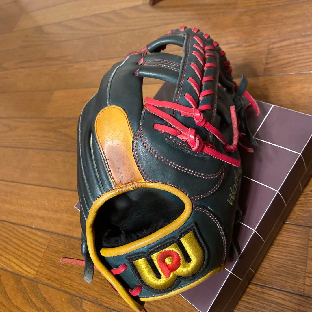 World Pegasus 軟式グローブ ダークグリーン/オレンジ